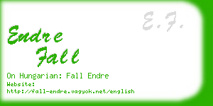 endre fall business card